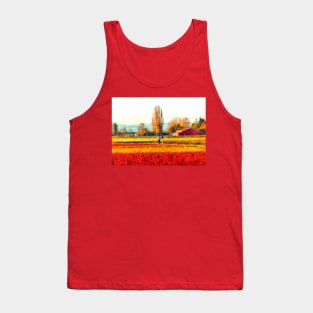 Strolling Through Tulip Fields in Skagit Valley Tank Top